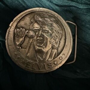 Elvis Presley Silver Belt Buckle